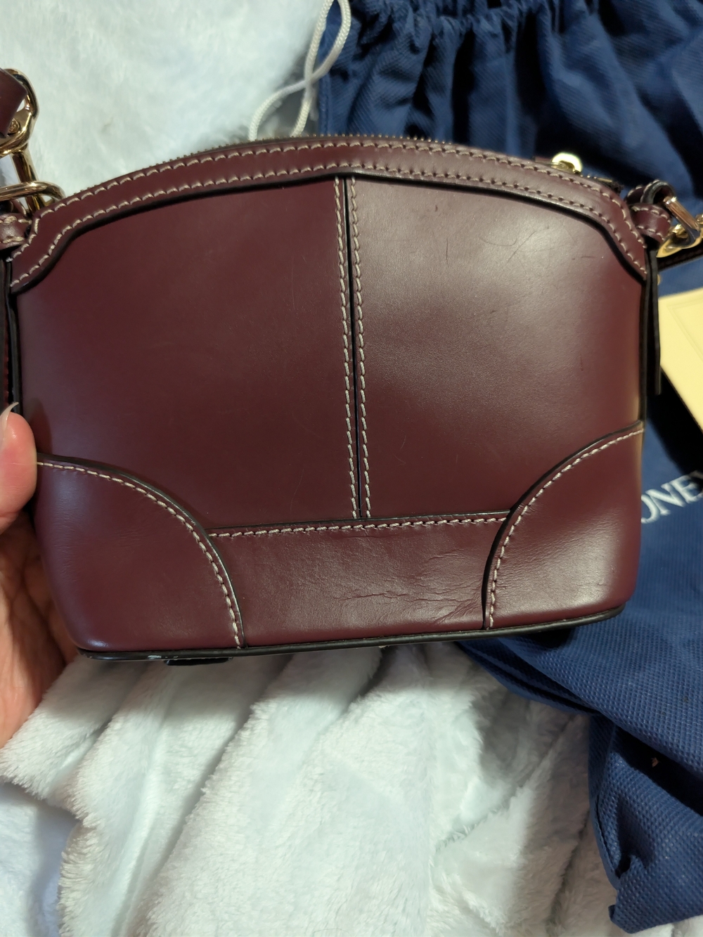 Dooney & Bourke Florentine Leather Mini Domed Crossbody - Picture 7 of 12